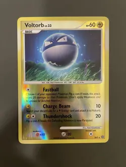 Pokemon TCG Voltorb Stormfront Shiny Holo Rare Reverse Holo Basic 60 HP SH3 2008 - Image 1