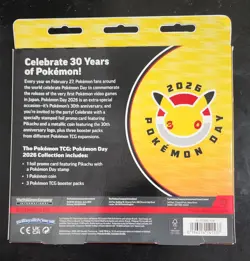 Pokemon TCG: Pokemon Day 2026 Collection - Pikachu Promo, Coin, Stamp, 3 Packs - Image 2