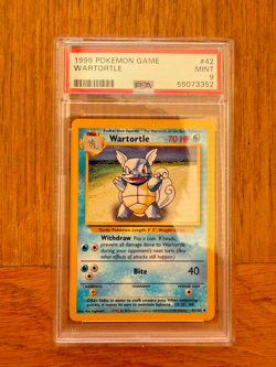 1999 POKEMON BASE SET UNLIMITED #42 WARTORTLE PSA 9 - Image 3