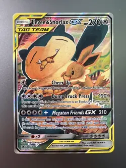 Pokemon Eevee & Snorlax GX SM169 Holo Sun & Moon Promo - Image 1