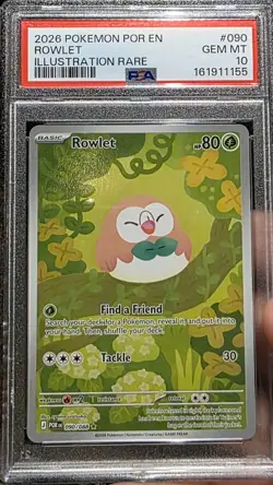 Pokemon Rowlet 090/088 Illustration Rare Holo PSA 10 - Image 1