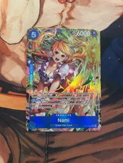 One Piece Nami SR OP11-054 Alt Art A Fist of Divine Speed English - Image 1