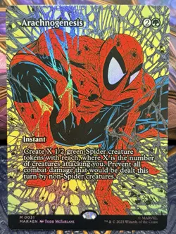 Mtg Magic: Arachnogenesis | Marvel Spider-Man 0031 FOIL Borderless - Image 1