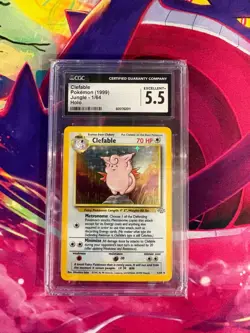 Clefable 1/64 Jungle CGC Graded 5.5 Pokemon Trading Card Game - Image 1