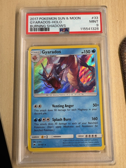 PSA 9 Gyarados Holo #33 2017 Pokemon Sun & Moon Burning Shadows MINT Graded Card - Image 1