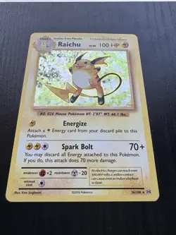Pokemon Cards Raichu 36/108 Holo, Raichu 41/147 AND Pikachu 35/108 Reverse Holo - Image 3