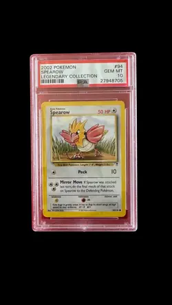 2002 Pokemon Legendary Collection # 94 Spearow PSA 10 Card! GEM MINT! - Image 1