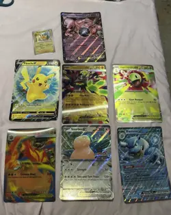 Pokemon 7 Card Lot : OVERSIZED Jumbo Ultra RARE Cards! Blastoise 151, Pikachu V - Image 1