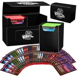 Magnetic Double Deck Box for 200 TCG Cards - Compact, Portable, Self-Locking - F - Image 2