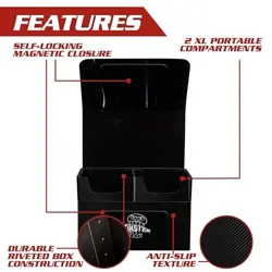 Magnetic Double Deck Box for 200 TCG Cards - Compact, Portable, Self-Locking - F - Image 4