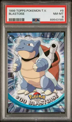 Blastoise 1999 Topps Red Label Pokemon T.V. Trading Card Fresh Slab #8 - PSA 8 - Image 1