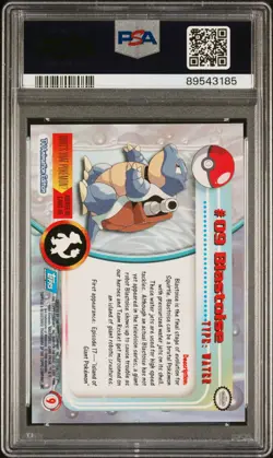 Blastoise 1999 Topps Red Label Pokemon T.V. Trading Card Fresh Slab #8 - PSA 8 - Image 2