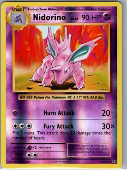Nidorino 44/108 Reverse Holo XY - Evolutions - Pokemon Card - NM - Image 1
