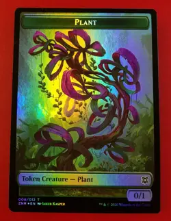 1x Drake & Plant | FOIL TOKEN | Zendikar Rising | MTG Magic Cards - Image 2
