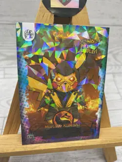 Pikachu as Cosplay Mortal Kombat Scorpion Non-Pokemon Fan Art Card - Image 3