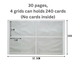 One Piece Luffy 4 Pocket Card Book 30 Pages Holds 240 Cards TCG Card Album Book - Image 4