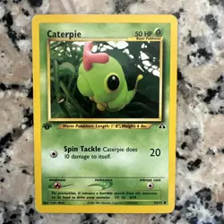 Caterpie 53/75 Neo Discovery 1st Edition Common Pokemon Card - Image 1