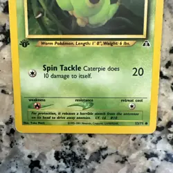 Caterpie 53/75 Neo Discovery 1st Edition Common Pokemon Card - Image 2