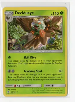 Decidueye 20/236 Pokemon Cosmic Eclipse Sun & Moon Holo Rare Card NM - Image 1