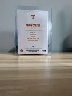 2025 Onit Athlete Tennessee Volunteers Arion Carter Orange Shimmer Auto #S-2 - Image 2