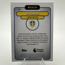 2025-26 Topps Merlin Premier League AO TANAKA Red 1/5 #104 Japan Leeds - Image 3