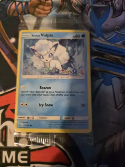 Alolan Vulpix 21/145 SEALED Toys R Us Stamped Holo Pokemon TCG Card - Image 1