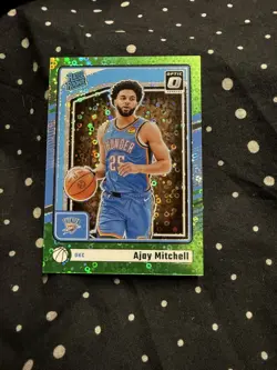 2024-25 Panini Donruss Optic Ajay Mitchell Rated Rookie Lime Green Disco /5 🔥🔥 - Image 3