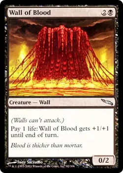 WALL OF BLOOD x1 mtg EX/NM Mirrodin 1 Unc - Image 1