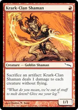 KRARK-CLAN SHAMAN x1 mtg EX/NM Mirrodin 1 Common - Image 1