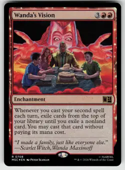 Wanda's Vision 708 Commander: Marvel Super Heroes Foil Rare MAGIC: THE GATHERING - Image 1
