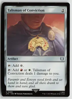 Talisman of Conviction LP 285 Commander: LOTR: Tales of Middle-earth MTG - Image 1