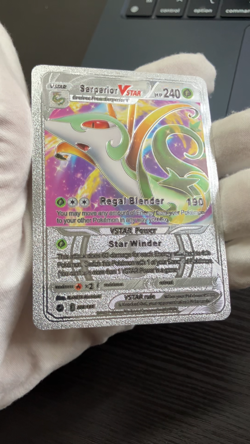 Serperior Vstar Silver Foil Fan Art Vinyl Collector Pokemon Card Costumed - Image 2