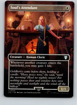 Magic the Gathering Soul's Attendant Borderless Commander Lord of the Rings MTG - Image 1