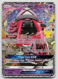 Tapu Lele GX 60/145 Celebrations: Classic Collection Holo Pokemon MP - Image 1