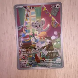 Pokemon TCG Minccino 182/162 SV05 Temporal Forces Illustration Rare Holo - Image 1