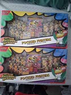 2 Pokemon Ascended Heroes Focus Fighter Premium Collection Box Factory Sealed - Image 1