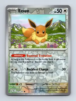 Eevee 143/191 Common Surging Sparks Pokemon Reverse Holo Near Mint - Image 1