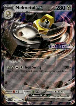 Melmetal ex (JUMBO CARD) 105/142 Stellar Crown Pokemon Holo Near Mint - Image 1