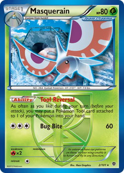 MASQUERAIN 2/101 RARE PLASMA BLAST REVERSE HOLO LP POKEMON - Image 3