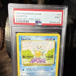 PSA 9 MINT 1999-2000 WOTC Pokemon Base Set Squirtle English Regular #63/102 - Image 2