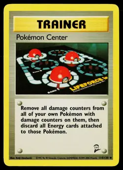 Pokemon Center 114/130 Base Set 2 Uncommon Lightly Played - Image 1