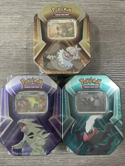Pokemon TCG Tin Lot of 3 - Darkrai Tyranitar Snorlax, 80 ct Standard - Image 1
