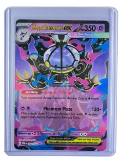 Pokemon TCG Mega Chandelure ex 038/084 Pitch Black Double Rare Holo NM - Image 1