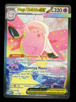 Pokemon MEGA CLEFABLE EX 119/088 - Perfect Order - SPECIAL ILLUSTRATION RARE - Image 1