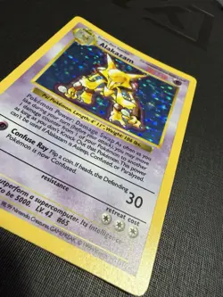 Alakazam 1/102 Base Set SHADOWLESS Holo Rare POKEMON - Image 2