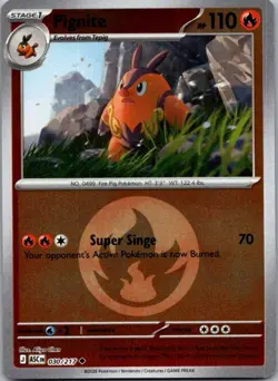 Pignite (Energy Symbol Pattern) 030/217 Ascended Heroes Pokemon Reverse Holo NM - Image 1