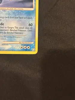 Pokemon TCG Kyogre 32/146 Legends Awakened Rare Regular 100 HP English 2008 - Image 3