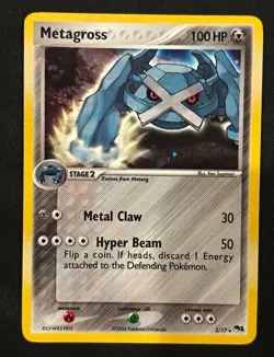 Pokemon TCG Metagross POP Series 1 002/017 Rare Holo Stage 2 100 HP with swirl - Image 1