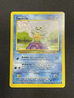 Pokemon Squirtle 63/102 Base Set 1999 WOTC NM - Image 2