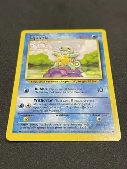 Pokemon Squirtle 63/102 Base Set 1999 WOTC NM - Image 3